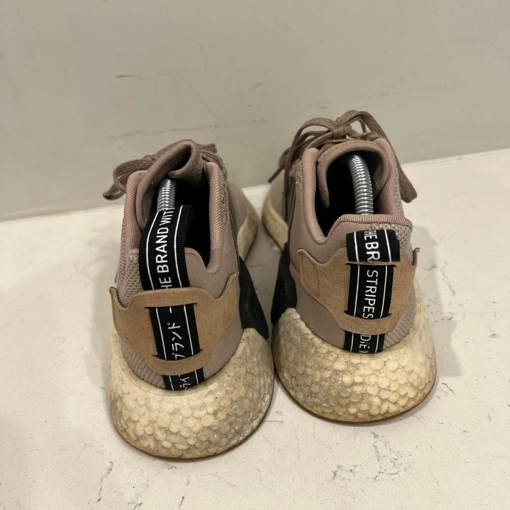 Adidas NMD R2 Sneakers Mens 8 Brown Fair Mesh Boost Athletic Shoes - Picture 4 of 9
